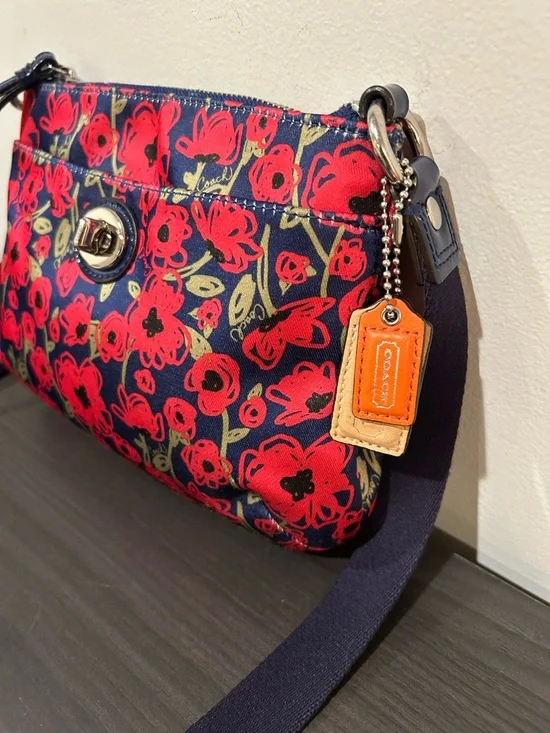 Coach Poppy "Poppy Dream" Floral Crossbody Bag EUC - Picture 5 of 13